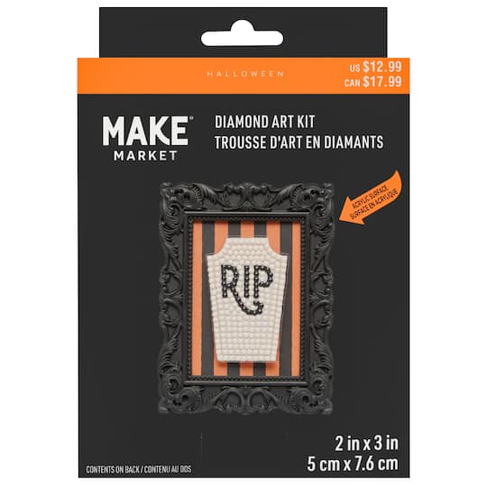 2" x 3" Headstone Acrylic Surface Diamond Art Kit with Frame by Make Market®